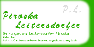 piroska leitersdorfer business card
